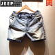 JEEP SPIRIT夏季美式重磅復(fù)古水洗懷舊三分牛仔短褲男士四分褲修身百搭短褲 主圖 31