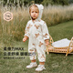 嫚熙（EMXEE）嬰兒可愛(ài)透氣嬰童連帽衛(wèi)衣男女童外出服長(zhǎng)袖連身衣舒彈帶帽連體衣 小熊 90cm 【建議1-2歲，體重9.5-13kg】