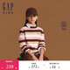 GAP【大小童同款】女童秋冬款撞色條紋毛衣兒童裝666924