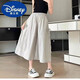 迪士尼(Disney)女童休閑夏季褲子七分褲兒童薄款新款夏中大童寬松闊腿褲學(xué)生裙褲 灰色女童夏季褲裙 130 碼(建議身高120厘米左右穿)