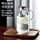 青蘋(píng)果涼水壺玻璃耐高溫家用冷水壺套裝大容量扎壺泡茶壺涼水杯果汁水壺 直筒壺2.5升