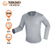 日高（NIKKO）戶(hù)外運動(dòng)T恤長(cháng)袖速干衣男秋冬打底衫透氣吸汗快干衣 麻灰 L