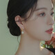 卓麥 打結(jié)珍珠耳釘油畫質(zhì)感淡水珍珠耳釘相思結(jié)s925銀耳針生日禮物 打結(jié)珍珠耳釘