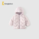 童泰（TONGTAI）寶寶羽絨服秋冬季兒童衣服休閑外出連帽外套三防上衣紫色90cm