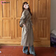 DXOT2025早秋新款韓系感風(fēng)衣外套女春秋季英倫風(fēng)設(shè)計(jì)感中長(zhǎng)款大衣 【風(fēng)衣】 M 45-55kg