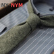 NY-NYM意式手工6CM羊毛混紡窄款休閑領(lǐng)帶 男 英倫紳士復古格紋 21號 淡抹茶綠