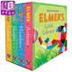 花格子大象艾瑪?shù)男⌒D書館 英文原版 Elmer’s Little Library 紙板書 3-6歲