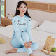 伊棠朵青少年保暖內衣女高中生初中生中學(xué)生小女生少女孩甜美可愛(ài)特厚保暖加絨加厚冬季外穿打底衫秋衣秋褲 小星星藍色 2XL(80-100斤)