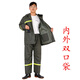 雄雪美雨衣上衣男女加厚耐磨戶外騎行外賣電動(dòng)車防風(fēng)防雨衣工作干活雨衣 軍綠色雨衣雨褲套裝 2XL建議身高165-175cm