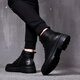 W3000馬丁靴男棉鞋百搭男鞋休閑潮鞋高幫韓版潮流皮鞋冬鞋秋季中幫靴子 W30001020單鞋款 41 標準皮鞋碼