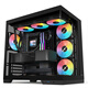影馳沐光MAX海景房電腦機箱黑色（ATX/TYPE-C/快拆結構/360水冷位/40系顯卡/兼容背插主板/配零件盒）