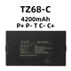 倍宜天迅達指紋鎖智能門(mén)鎖鋰電池TZ68-B/C/TZ-99/TZ081皇家金盾可充電全自動(dòng)密碼電子鎖鋰離子電池 TZ68-C【4200毫安】+- -+