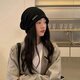 淑咪麗 帽子女秋冬時尚包頭帽韓版套頭帽雙層月子帽韓國鴨舌帽多用頭巾帽 純色-黑色