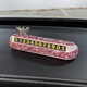 安格奇（ANGEQI）汽車臨時停車號碼牌鑲鉆小熊車內飾品數(shù)字擺件車載挪車電話牌女生 皇冠鑲鉆停車牌-粉色