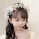 穎貝爾（Yinbeler）兒童節禮物白蝴蝶兒童發(fā)帶花環(huán)仿真頭飾森系女孩發(fā)箍發(fā)飾娟花 花環(huán)+手環(huán) 3歲以上