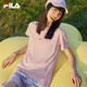 斐樂（FILA）官方女子短袖T恤夏季時尚運動兔子刺繡圓領(lǐng)女裝絲柔棉套頭衫 瓏臨粉-LP 170/88A/L