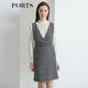 PORTS寶姿女裝 秋冬新品修身收腰連衣裙LL9D067LFF092 黑色混色 L (8)