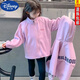 迪士尼（DISNEY）女童三合一外套秋冬款2024新款兒童夾棉加絨加厚沖鋒上衣小女孩冬 紫羅蘭【夾棉外套加搖粒絨內膽】 110 建議身高100厘米左右