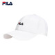 FILA 斐樂官方棒球帽情侶款男士女士帽子時尚休閑鴨舌帽子遮陽帽 標準白-WT XS