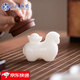 蘇氏陶瓷（SUSHI CERAMICS）冰種玉瓷馬上有錢(qián)茶寵擺件茶盤(pán)茶臺創(chuàng  )意擺件禮盒裝高檔伴手禮