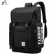 才俊機械革命電腦包雙肩包大容量防潑水商務(wù)旅行背包輕便書(shū)包男包 黑色 30*17*44cm