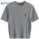 POLO SPORT美國拉夫勞倫Polo小馬刺繡麻花毛衣短袖針織衫上衣圓領(lǐng)T恤衫夏裝 灰色 XL 115-130斤