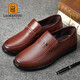 老人頭（LAORENTOU）皮鞋男士商務(wù)鞋套腳正裝鞋牛皮爸爸鞋耐磨駕車(chē)鞋 LJD587 棕 43