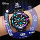迪士尼（Disney）兒童電子手表男孩初高中生禮物12-16歲運動(dòng)青少年機械中學(xué)生手表 炫彩電光紫