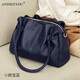 ANDSEEYOU品牌 女士手提包 新款時(shí)尚真皮單肩斜挎包女情人節軟皮包手提包 小款寶藍色