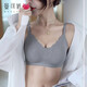 曼可嬌少女無(wú)痕內衣女無(wú)鋼圈小胸聚攏上托收副乳防下垂純欲蕾絲吊帶文胸 淺灰 XXL(建議38/85ABC)