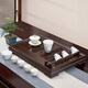 漢唐（hantang）黑紫檀實(shí)木茶盤(pán)吉祥抽屜式排水儲水兩用大號茶托功夫茶具套裝 吉祥茶盤(pán)+白瓷蓋碗11件套 內含杯架