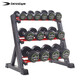 必動（BESSGYM）健身房啞鈴套裝 三層啞鈴架+140KG彩標(biāo)圓頭啞鈴 MS400A