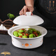 馳度蠟燭加熱爐高檔會(huì )所酒店飯店創(chuàng  )意特色中式明爐干鍋餐具保溫菜盤(pán)子 9英寸雷克明爐-白瓷