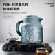 塔馳密司（touchmiss）純鈦燜茶壺老白茶悶泡壺家用大容量保溫壺茶水分離辦公室泡茶壺 大號冰川藍 禮盒包裝 1500ml