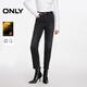 ONLY秋季加絨高腰顯瘦直筒褲九分褲牛仔褲女|124449007 J09 深牛仔灰色 L (170) 72A