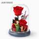 AMYROSE 永生花小狐貍王子玫瑰花禮盒214情人節禮物生日送女友愛(ài)人閨蜜 小狐貍王子玫瑰花-心中有你（花叢版)