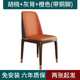 北歐實(shí)木餐椅家用現代簡(jiǎn)約時(shí)尚餐廳椅子酒店靠背餐椅子軟包餐椅 胡桃色+灰背+橙色（帶銅腳） 自己組裝發(fā)德邦快遞（兩張起拍）