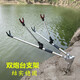 新術(shù) 雙炮臺支架不銹鋼地插魚(yú)竿架臺釣架桿萬(wàn)向雙炮臺座漁具 2.4M