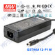 臺(tái)灣明緯90W工業(yè)電源適配器GST90A三插頭帶PFC高能效全球安規(guī)CCC認(rèn)證 GST90A12-P1M 12V6.67A輸出 配進(jìn)線