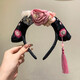 Beautiful princess格格頭飾發(fā)卡復(fù)古宮廷風(fēng)發(fā)箍?jī)和袊?guó)風(fēng)發(fā)飾女童漢服洗臉娘娘頭箍 5#粉色花朵款
