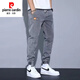 皮爾卡丹（pierre cardin）牛仔褲男士2026年新款夏季潮牌寬松春款哈倫束腳工裝休閑松緊褲子 92淺灰(單條裝) 4XL 建議(165/180斤)