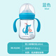 日康（rikang）嬰兒寬口徑玻璃奶瓶寶寶奶瓶喝水杯 180ml 日康1040 180ml 3-6月 1040藍色
