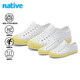 Native親子洞洞鞋Jefferson系列果凍底夜光戶(hù)外沙灘涼鞋超輕透氣運動(dòng)鞋 白色|香草黃 36