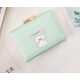 袋鼠钱包女学生韩版新款可爱小猪爱心夹子零钱包多卡位时尚钱夹【520 浅绿色