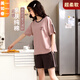 美如春睡衣女士短袖夏季薄款可愛(ài)卡通100%純棉夏天全棉家居服可外穿套裝 ayx2246 M 女150-163cm,80-100斤