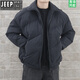 JEEP SPIRIT吉普棉衣男2025新款冬季加絨加厚棉服外套韓版 黑色 XL 140斤-155斤