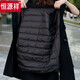 恒源祥可拆卸羽絨內膽毛呢外套女冬2025新款中長(cháng)款韓版加厚白鴨絨呢大衣 黑色羽絨 可拆卸里襯 M 建議110-135斤