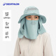 迪卡儂（DECATHLON）戶(hù)外防曬帽漁夫帽遮陽(yáng)太陽(yáng)帽子女男夏遮臉?lè )雷贤饩€(xiàn)大OVFI 霧霾藍 可調節