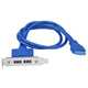 魔羯（MOGE）MC8231 USB3.0后置擋板擴(kuò)展線20針/19PIN轉(zhuǎn)雙USB3.0擋板線擴(kuò)展卡USB延長線 2口USB3.0半高擋片