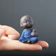 手工紫砂茶寵個性五福擺件創(chuàng)意花盆小和尚禪意可養(yǎng)茶道配件 福